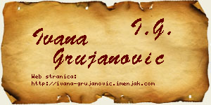 Ivana Grujanović vizit kartica